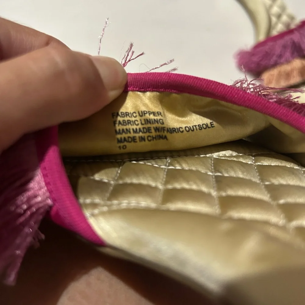 Birdies sparrow fringe sandal slides - Picture 4 of 9